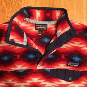 Patagonia Aztec Wild Desert Red synchilla pullover